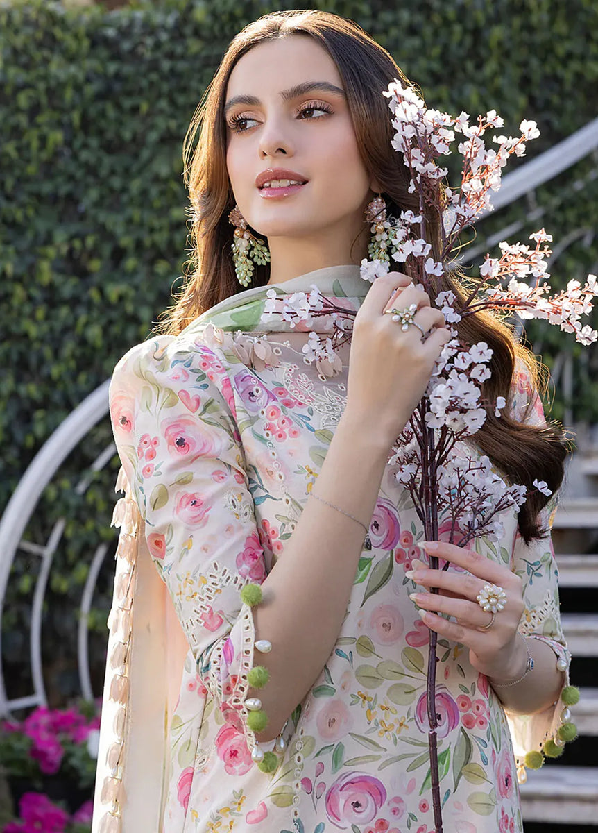 Diva By Izel Embroidered Chiffon Suits Unstitched 4 Piece IZL23DV Inara - Luxury Collection