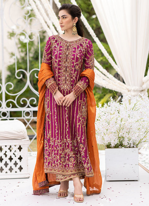Farah Talib Aziz Luxury Embroidered Chiffon 3 Piece Unstitched