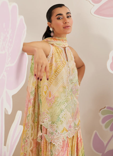 Farah Talib Aziz Luxury Embroidered Lawn 3 Piece Unstitched Elysia