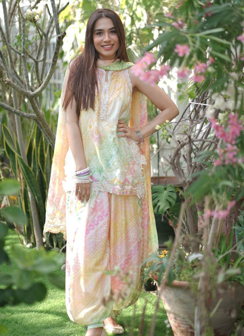 Farah Talib Aziz Luxury Embroidered Lawn 3 Piece Unstitched Elysia