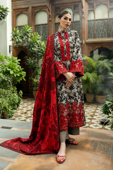 ZAINAB CHOTTANI -3 Piece Unstitched Embroidered Lawn Suit | Zemestan