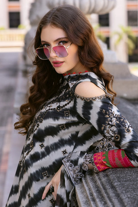 CHARIZMA - 3PC LAWN EMBROIDERED SHIRT WITH EMBROIDERED DUPATTA AND COTTON TROUSER - AG5-01