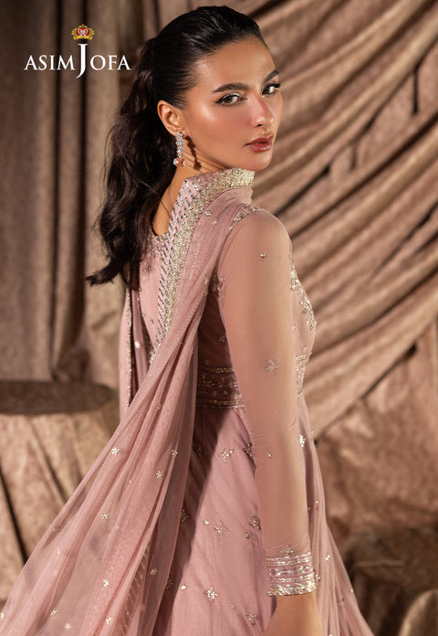 ASIM JOFA Embroidered Chiffon Suits Unstitched 3 Piece - Luxury Formals Collection