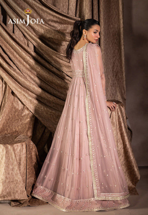 ASIM JOFA Embroidered Chiffon Suits Unstitched 3 Piece - Luxury Formals Collection