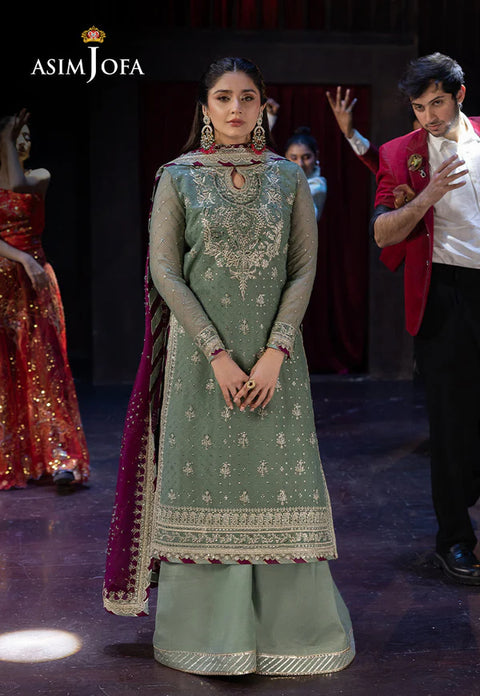 ASIM JOFA Luxury Chiffon Embroidered Collection Unstitched AJLFF-13