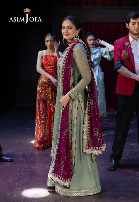 ASIM JOFA Luxury Chiffon Embroidered Collection Unstitched AJLFF-13