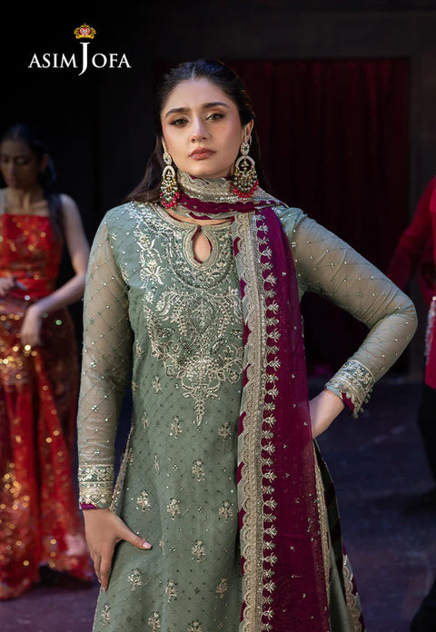 ASIM JOFA Luxury Chiffon Embroidered Collection Unstitched AJLFF-13