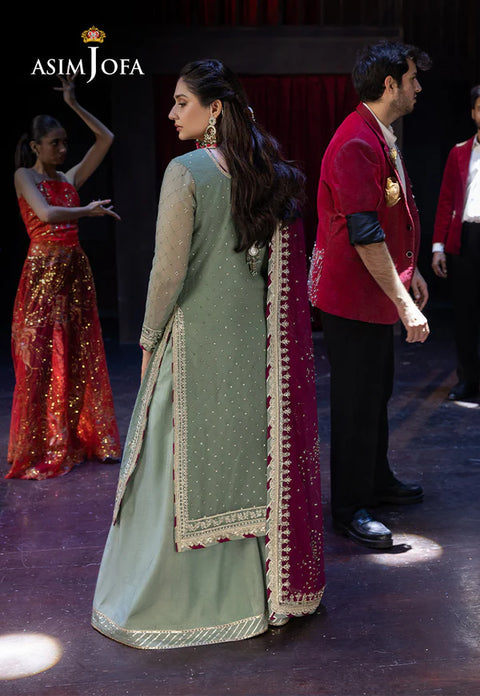 ASIM JOFA Luxury Chiffon Embroidered Collection Unstitched AJLFF-13