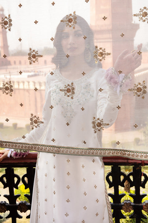 Maria.B Unstitched 3 Pieces Chiffon Embroidered Suit MPC-MINTARA
