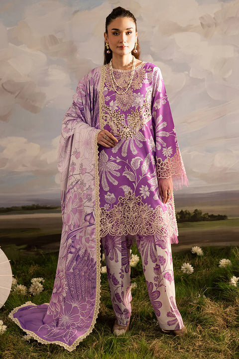 Mahnur - 3 Piece Unstitched Embroidered Lawn Suit -K - 10
