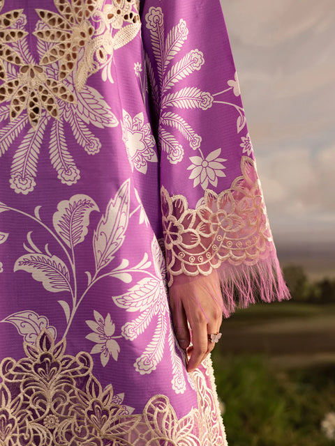 Mahnur - 3 Piece Unstitched Embroidered Lawn Suit -K - 10