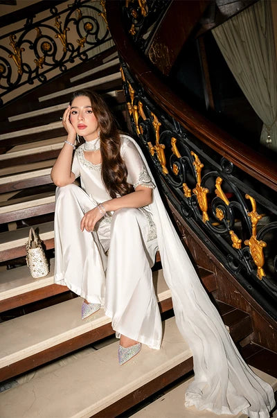Murk - UNSTITCHED 3PC LUXURY SILK EMBROIDERED FRONT WITH EMBROIDERED DUPATTA AND TROUSER -Charlotte