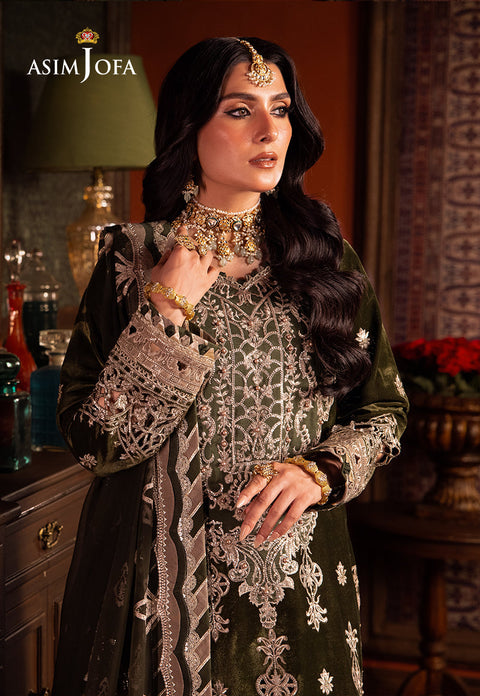 ASIM JOFA - 3 Piece Unstitched Embroidered Luxury Lawn Suit : AJMM-05