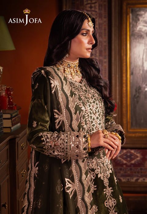 ASIM JOFA - 3 Piece Unstitched Embroidered Luxury Lawn Suit : AJMM-05