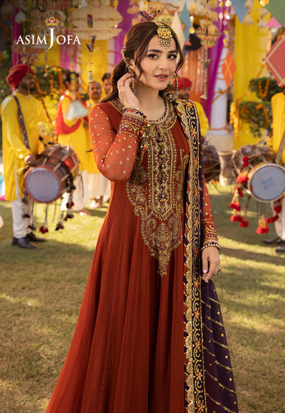 ASIM JOFA - 3pc Unstitched Chiffon EMBROIDERED -AJDAD-19