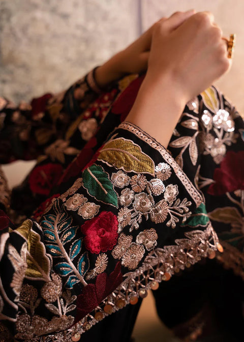 HASEEN'S - 3PC CHIFFON EMBROIDERED WITH EMBROIDERED DUPATTA AND TROUSER - Mehnaaz