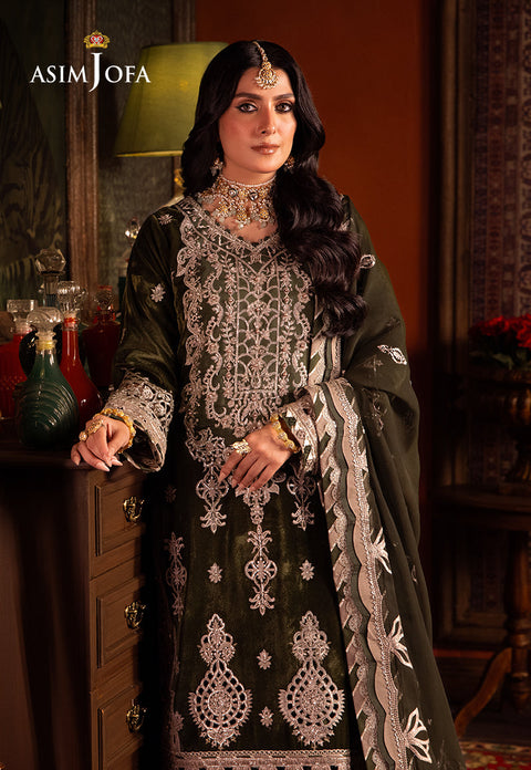 ASIM JOFA - 3 Piece Unstitched Embroidered Luxury Lawn Suit : AJMM-05