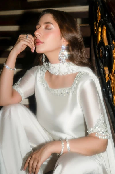 Murk - UNSTITCHED 3PC LUXURY SILK EMBROIDERED FRONT WITH EMBROIDERED DUPATTA AND TROUSER -Charlotte