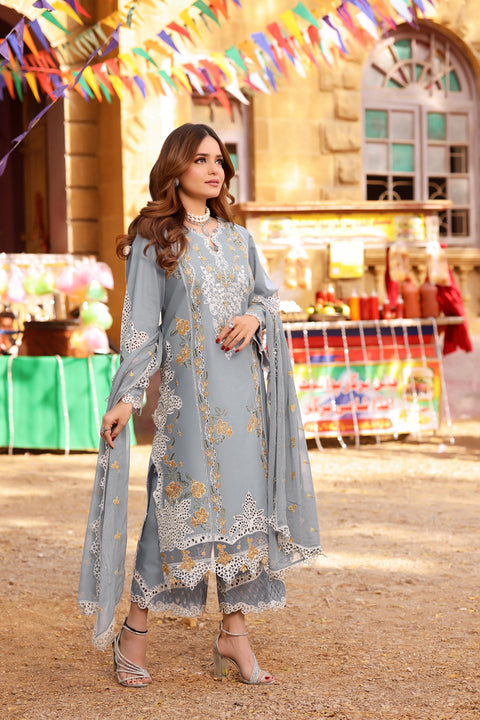 Aneela - Luxury Lawn Embroidered Unstitched 3 Piece -LUX-26-05