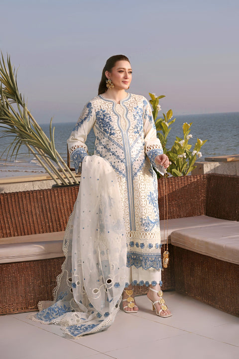 Aneela - Luxury Lawn Embroidered Unstitched 3 Piece -LUX-26-03