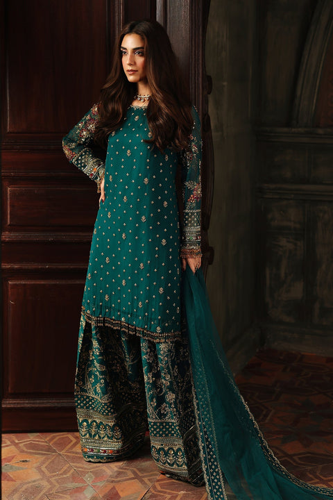 Alanii - 3-piece embroidered chiffon suit - (DJW5-04)