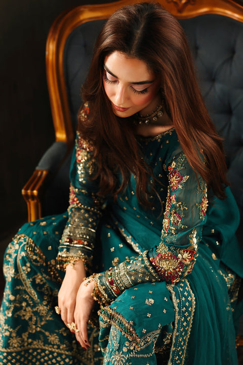 Alanii - 3-piece embroidered chiffon suit - (DJW5-04)
