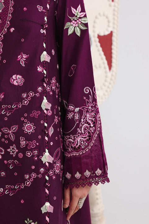 QALAMKAR - 3 Piece Unstitched Embroidered Lawn Suit - QFL-10 TRESA