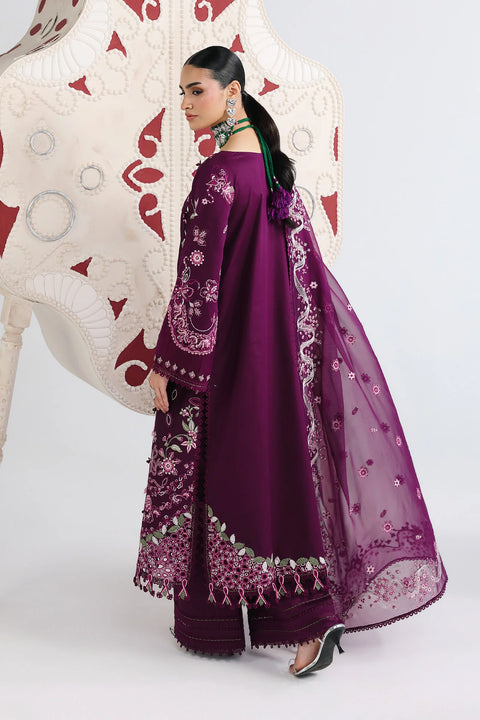 QALAMKAR - 3 Piece Unstitched Embroidered Lawn Suit - QFL-10 TRESA