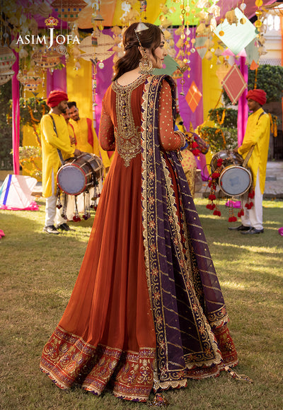 ASIM JOFA - 3pc Unstitched Chiffon EMBROIDERED -AJDAD-19