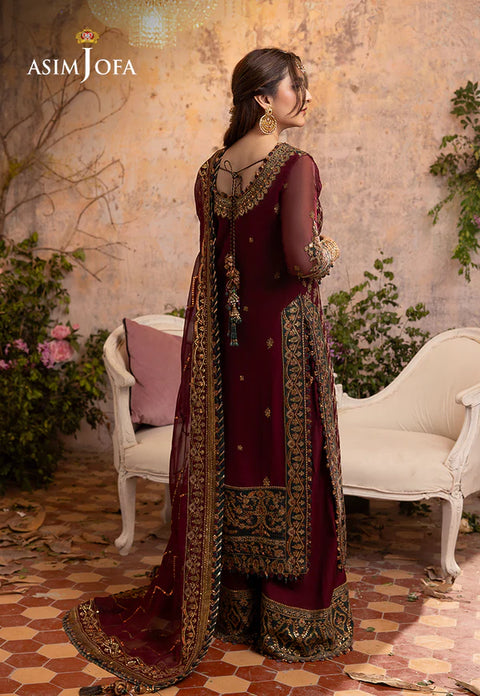 ASIM JOFA - 3PC Unstitched Chiffon - AJNB-09