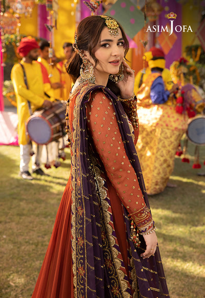 ASIM JOFA - 3pc Unstitched Chiffon EMBROIDERED -AJDAD-19