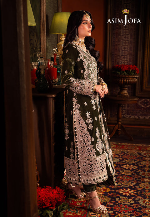ASIM JOFA - 3 Piece Unstitched Embroidered Luxury Lawn Suit : AJMM-05