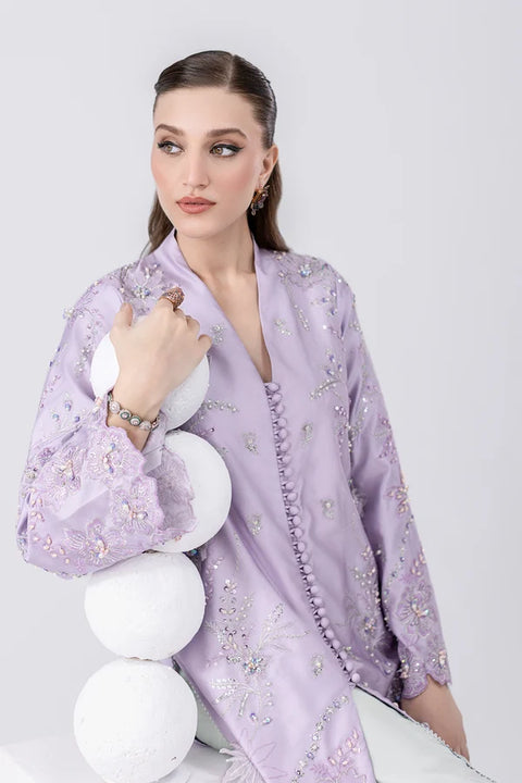 JAZMIN  - 3 Piece Unstitched Embroidered Silk Suit : AM-56