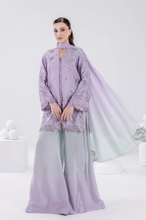 JAZMIN  - 3 Piece Unstitched Embroidered Silk Suit : AM-56