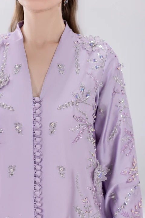 JAZMIN  - 3 Piece Unstitched Embroidered Silk Suit : AM-56