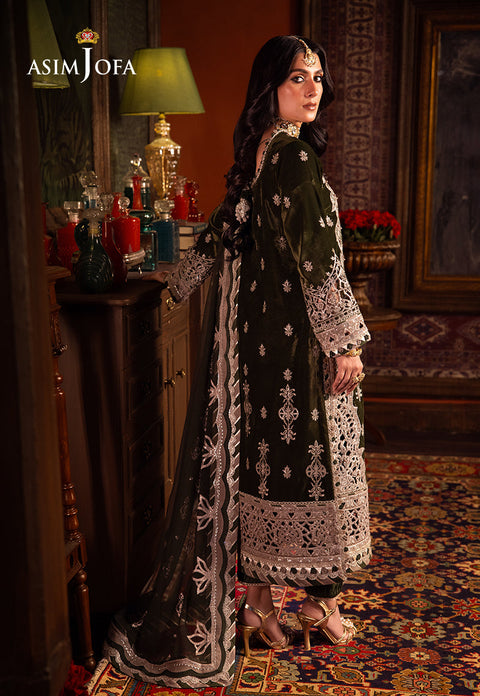 ASIM JOFA - 3 Piece Unstitched Embroidered Luxury Lawn Suit : AJMM-05