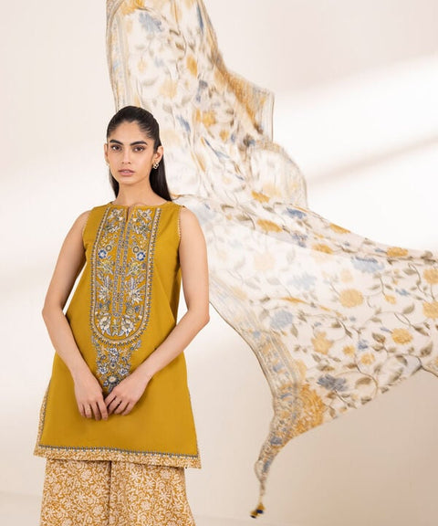 SAPPHIRE -3 Piece Unstitched Embroidered Lawn Suit | YL-1