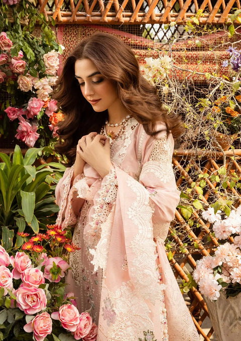 Elaf Luxury Lawn Unstitched Embroidered Collection with Cottom net Dupatta - ELM-2A MAHGUL