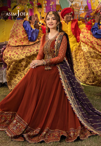 ASIM JOFA - 3pc Unstitched Chiffon EMBROIDERED -AJDAD-19