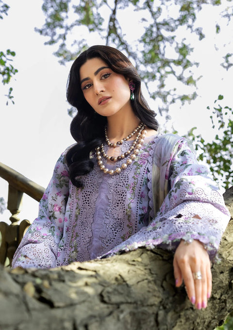 Elaf Premium Lawn Embroidered 3 Piece Unstitched - ERC-6B IRIS