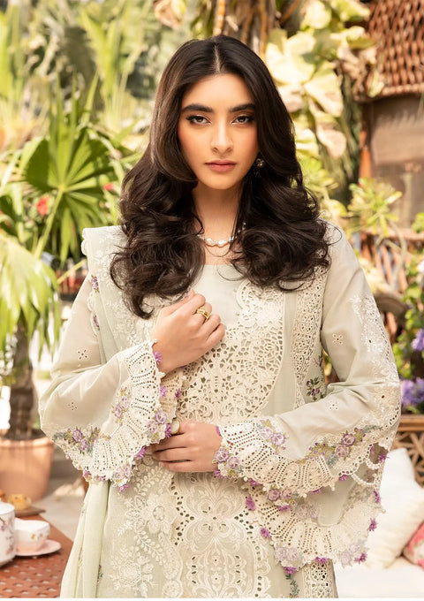 Elaf Luxury Lawn Unstitched Embroidered Collection with Cottom net Dupatta - ELM-1B SANAA