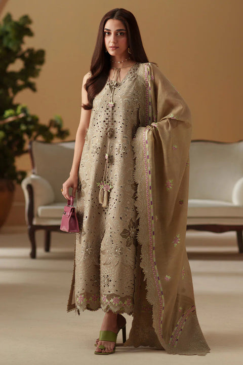 Bin Ilyas- Luxury Lawn Embroidered 3 Piece Unstitched - D-113-A