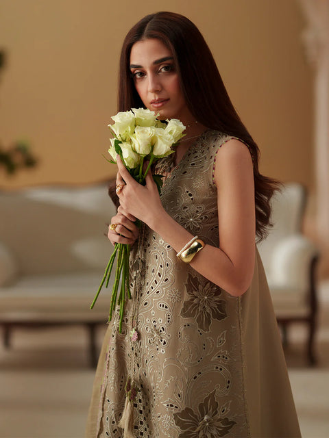 Bin Ilyas- Luxury Lawn Embroidered 3 Piece Unstitched - D-113-A