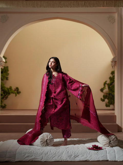 Bin Ilyas- Luxury Lawn Embroidered 3 Piece Unstitched -D-113-B