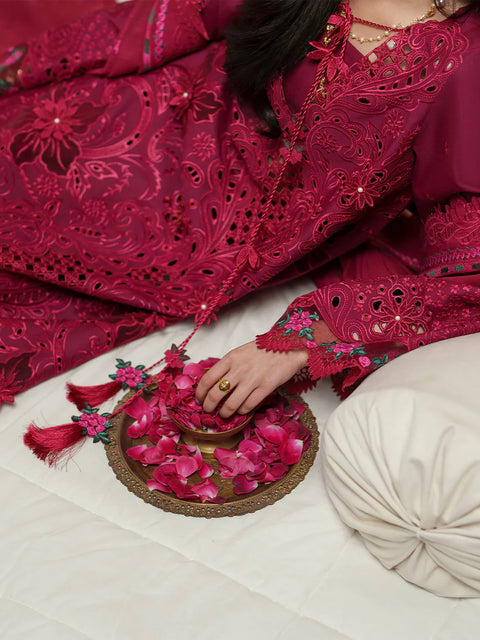 Bin Ilyas- Luxury Lawn Embroidered 3 Piece Unstitched -D-113-B