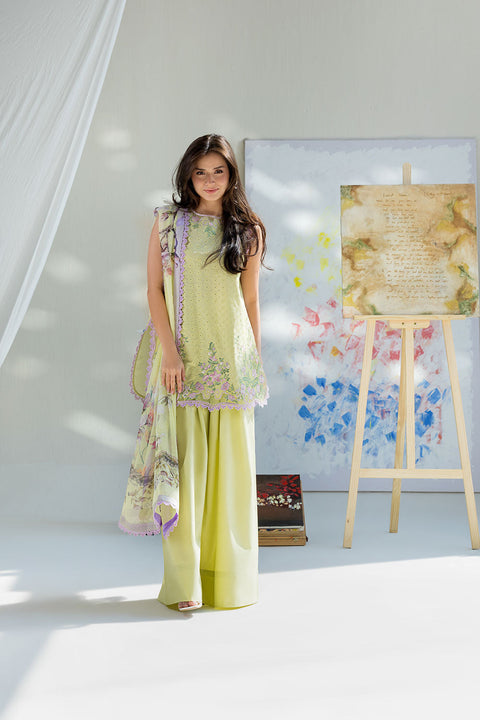 SOBIA NAZIR - 3 Piece Unstitched Embroidered Luxury Lawn Suit : 11A Vital