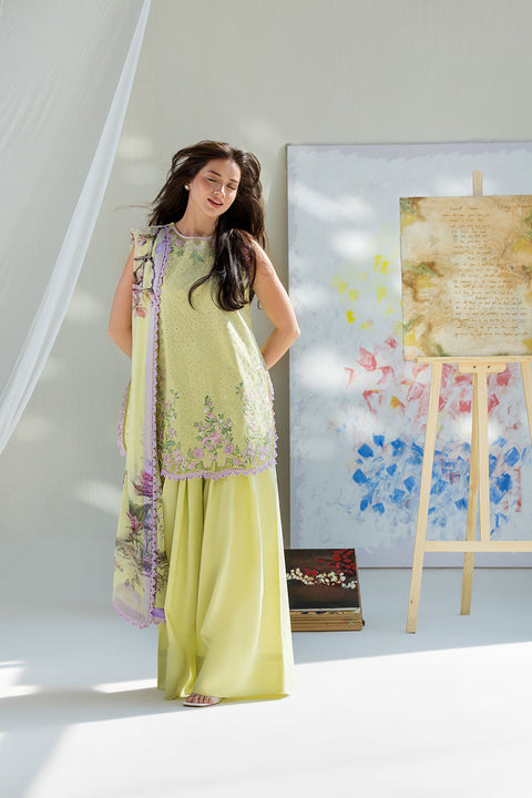 SOBIA NAZIR - 3 Piece Unstitched Embroidered Luxury Lawn Suit : 11A Vital