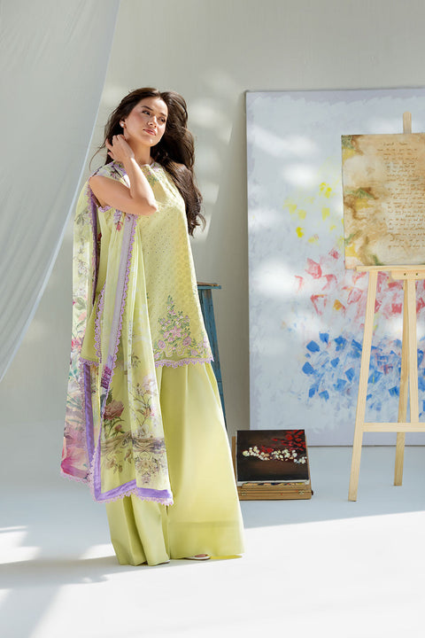 SOBIA NAZIR - 3 Piece Unstitched Embroidered Luxury Lawn Suit : 11A Vital