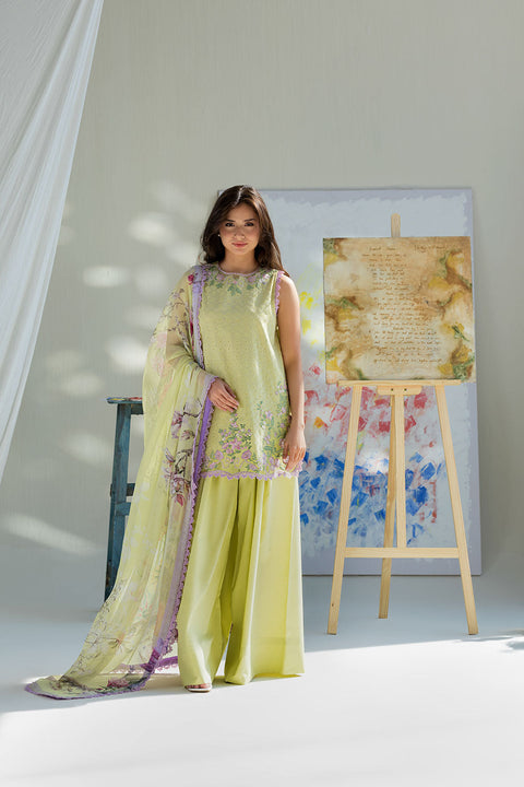 SOBIA NAZIR - 3 Piece Unstitched Embroidered Luxury Lawn Suit : 11A Vital