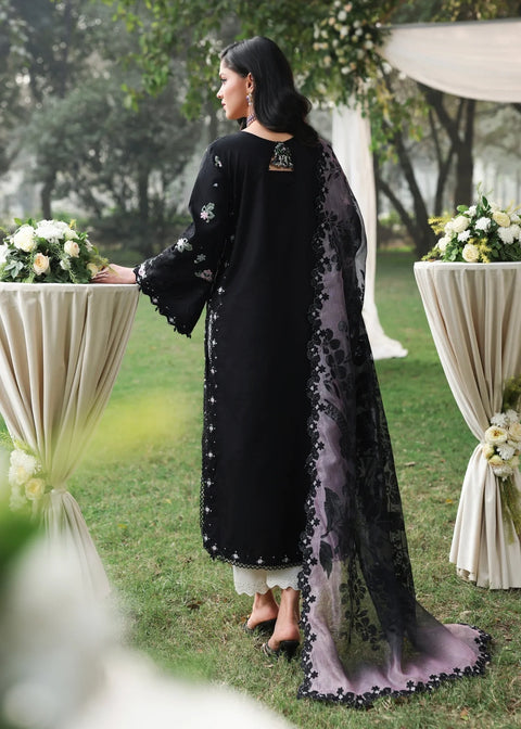 Sardinia - Luxury Lawn Embroidered 3 Piece Unstitched - MIDNIGHT BLOOM